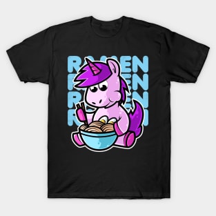 Unicorn Ramen Bowl Kawaii Neko Anime Japanese Noodles product T-Shirt